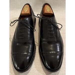 Allen Edmonds Fifth Avenue Black Leather Cap Toe Oxford Shoes Mens 9 EE Wide